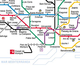 Barcelona Zone 1 Map Barcelona Metro & Public Transport