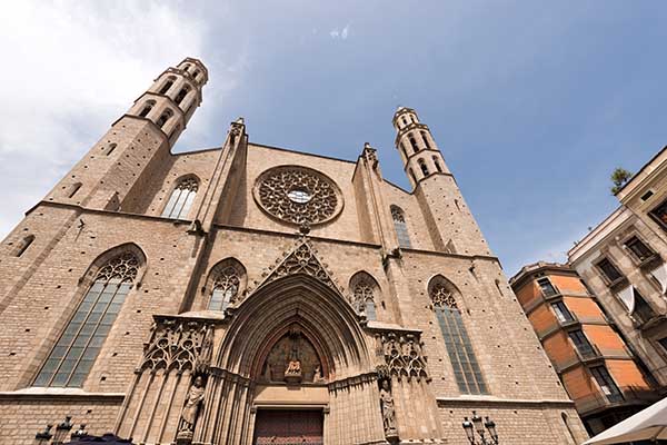 Basilica of Santa María del Mar in Barcelona